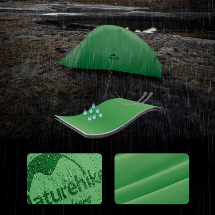 Намет надлегкий одномісний Naturehike Cloud Up Base 1 CNK2450WS032, зелений