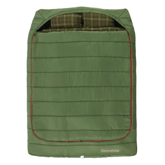 Спальний мішок двомісний із подушками Naturehike CNK2350WS019, зелений