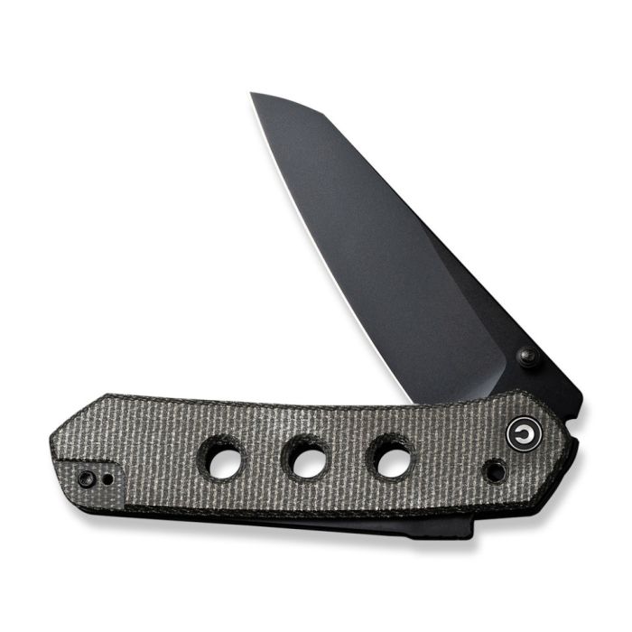 Ніж складаний туристичний Civivi Vision FG, (8.9 см) Nitro-V / Micarta темно-сірий