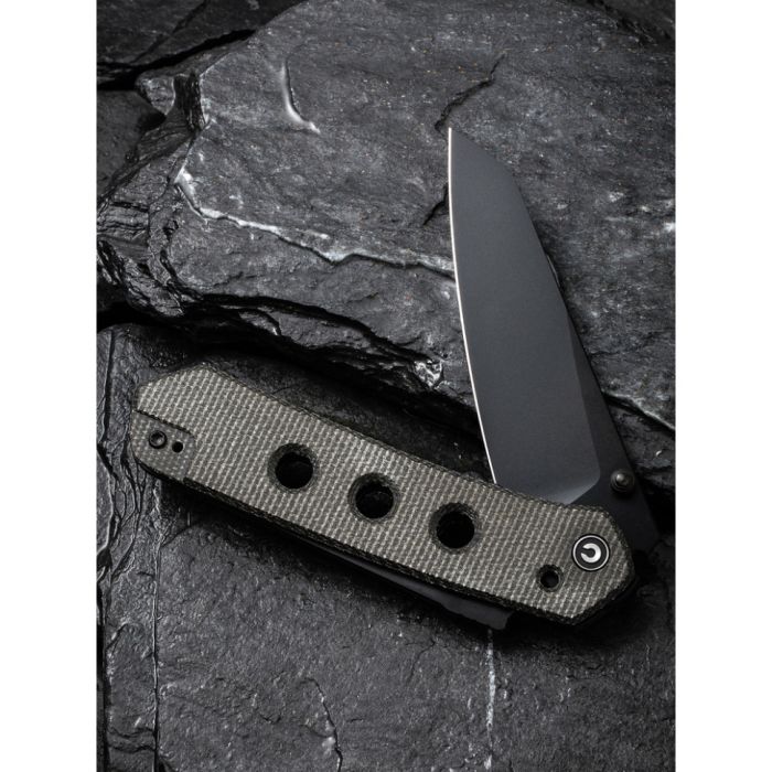 Ніж складаний туристичний Civivi Vision FG, (8.9 см) Nitro-V / Micarta темно-сірий