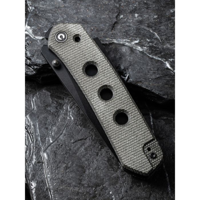 Ніж складаний туристичний Civivi Vision FG, (8.9 см) Nitro-V / Micarta темно-сірий