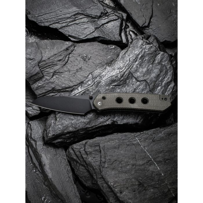 Ніж складаний туристичний Civivi Vision FG, (8.9 см) Nitro-V / Micarta темно-сірий