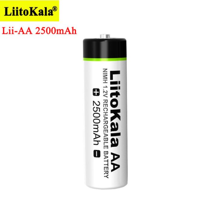 Пальчиковий акумулятор LiitoKala AA на 2500мАг 1.2V
