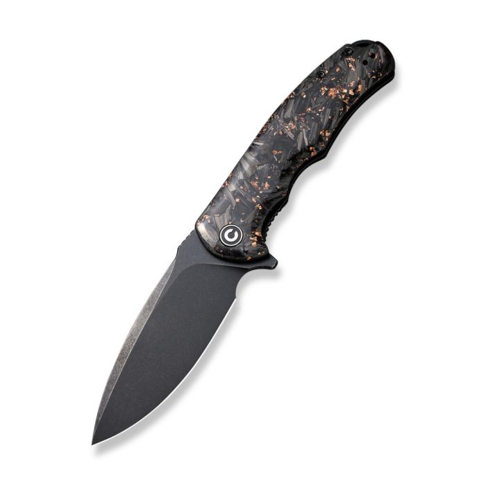 Ніж складаний туристичний Civivi Praxis, (9.5 см) 9Cr18MoV / Carbon Fiber & Resin