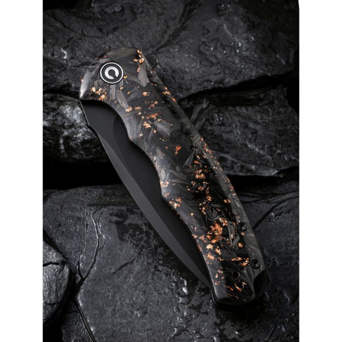 Ніж складаний туристичний Civivi Praxis, (9.5 см) 9Cr18MoV / Carbon Fiber & Resin