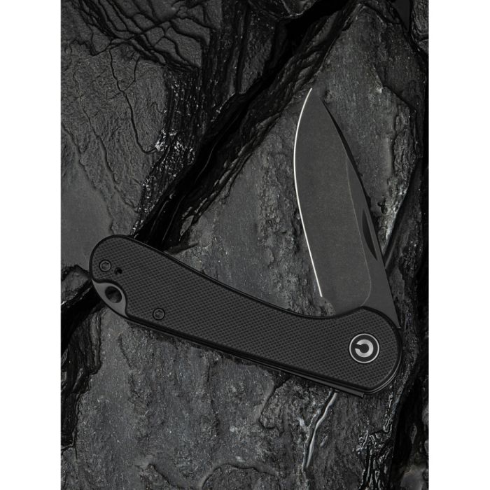 Ніж складаний кишеньковий Civivi Elementum Slip Joint, (7.5 см) 14C28N / G10 чорний