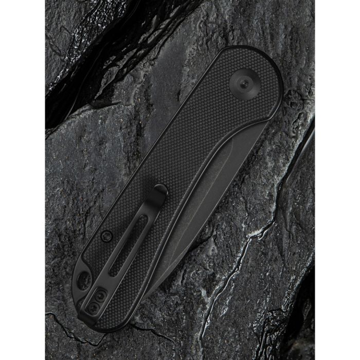 Ніж складаний кишеньковий Civivi Elementum Slip Joint, (7.5 см) 14C28N / G10 чорний