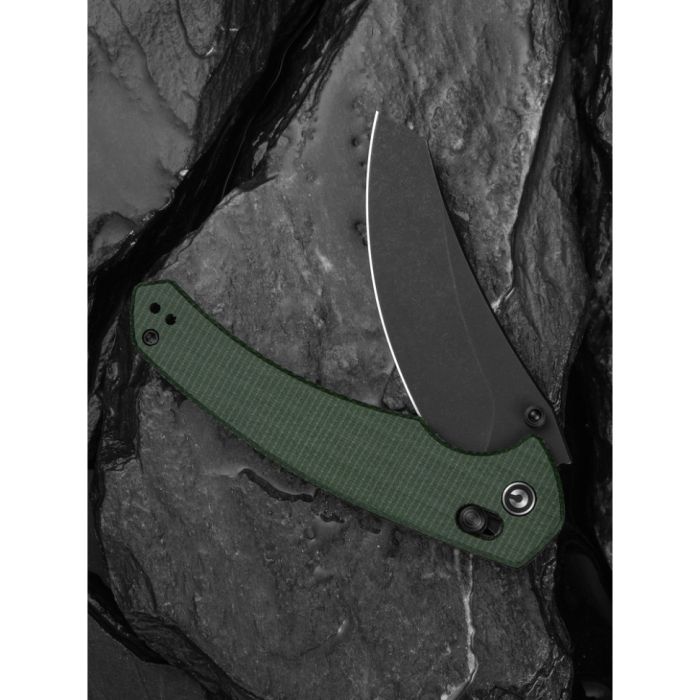 Ніж складаний туристичний Civivi Sixgill, (8.7 см) Nitro-V / Micarta темно-зелений