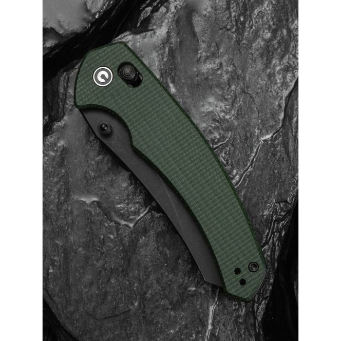 Ніж складаний туристичний Civivi Sixgill, (8.7 см) Nitro-V / Micarta темно-зелений