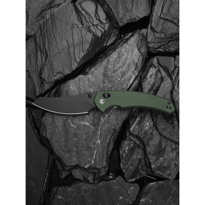 Ніж складаний туристичний Civivi Sixgill, (8.7 см) Nitro-V / Micarta темно-зелений