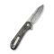 Ніж складаний кишеньковий Civivi Elementum II, (7.5 см) Damascus / Carbon Fiber & Resin