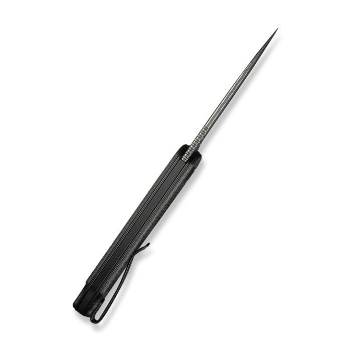 Ніж складаний кишеньковий Civivi Elementum Slip Joint, (7.5 см) Damascus / Carbon Fiber сірий