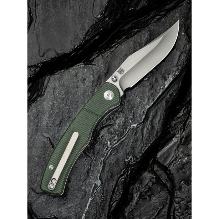 Ніж складаний кишеньковий Civivi Clingman, (7.6 см) Nitro-V / Micarta темно-зелений
