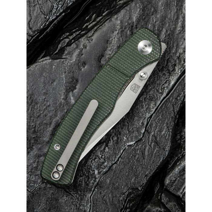 Ніж складаний кишеньковий Civivi Clingman, (7.6 см) Nitro-V / Micarta темно-зелений