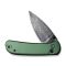Ніж складаний кишеньковий Civivi Qubit, (7.6 см) Damascus / Aluminum темно-зелений