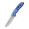 Ніж складаний туристичний Civivi Hyperpulse, (8.9 см) 14C28N / Aluminum синій