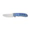 Ніж складаний туристичний Civivi Hyperpulse, (8.9 см) 14C28N / Aluminum синій