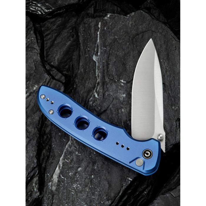 Ніж складаний туристичний Civivi Hyperpulse, (8.9 см) 14C28N / Aluminum синій