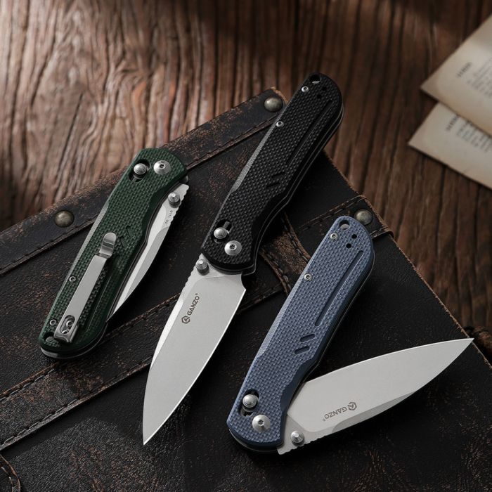 Ніж складаний туристичний Ganzo G771 (8.8 см) D2 / G10 чорний