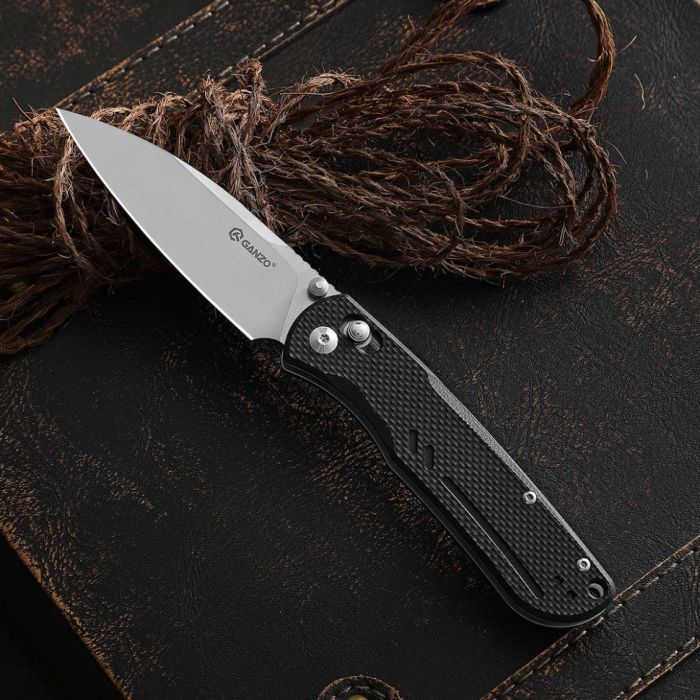 Ніж складаний туристичний Ganzo G771 (8.8 см) D2 / G10 чорний