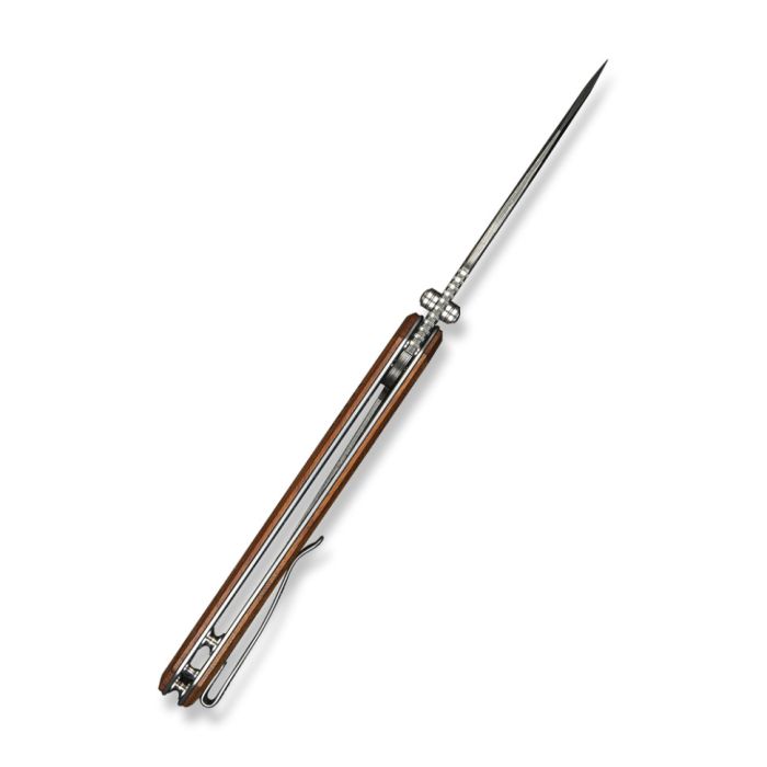 Ніж складаний туристичний Civivi Placoid, (9.3 см) Damascus / Guibourtia Wood