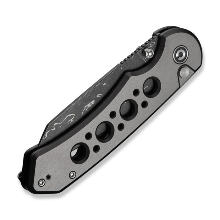 Ніж складаний туристичний Civivi Pragma Prime, (8.9 см) Damascus / Aluminum сірий