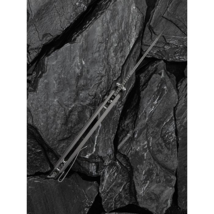 Ніж складаний туристичний Civivi Pragma Prime, (8.9 см) Damascus / Aluminum сірий