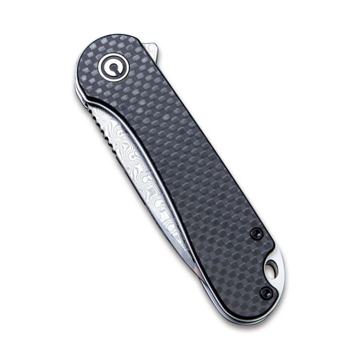 Ніж складаний кишеньковий Civivi Elementum, (7.5 см) Damascus / Carbon Fiber & G10