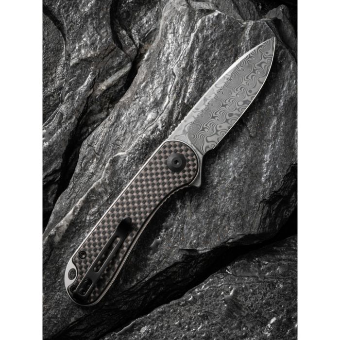Ніж складаний кишеньковий Civivi Elementum, (7.5 см) Damascus / Carbon Fiber & G10