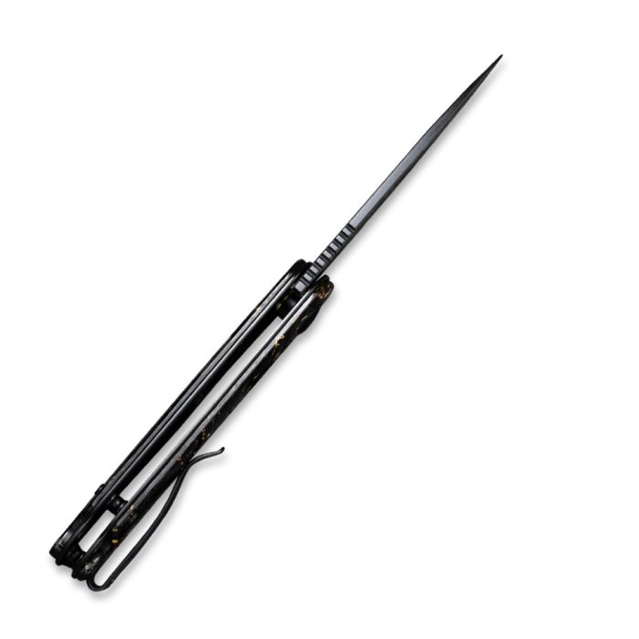 Ніж складаний кишеньковий Civivi Elementum, (7.5 см) Damascus / Carbon Fiber сірий