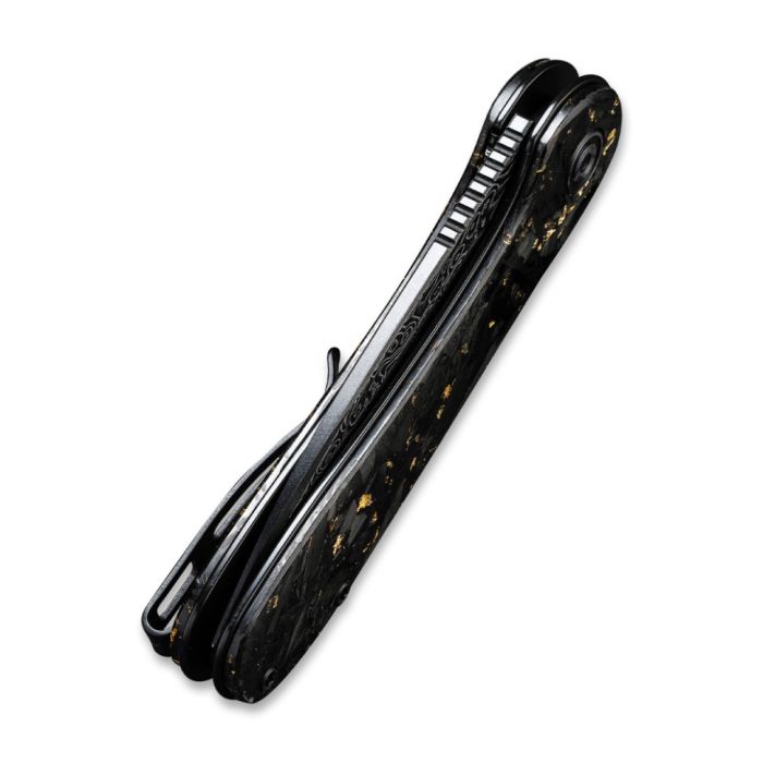 Ніж складаний кишеньковий Civivi Elementum, (7.5 см) Damascus / Carbon Fiber сірий