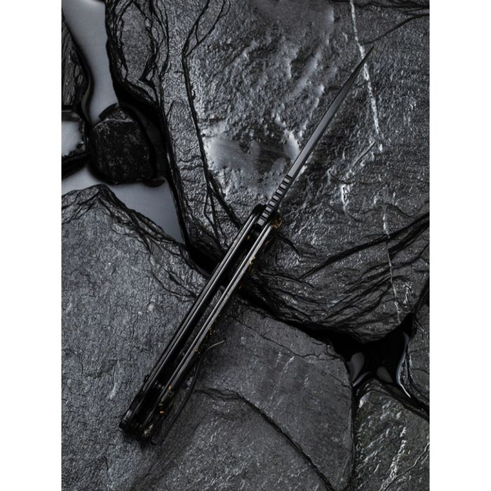 Ніж складаний кишеньковий Civivi Elementum, (7.5 см) Damascus / Carbon Fiber сірий