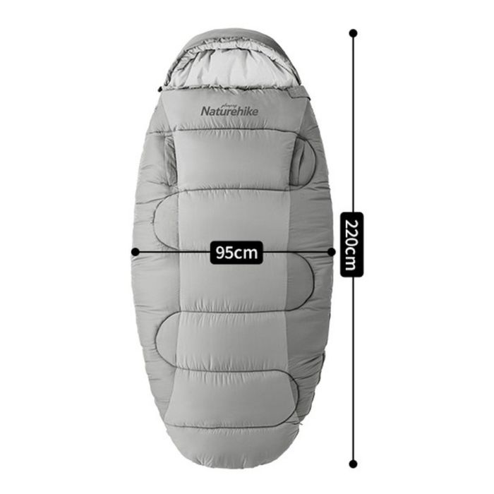Спальний мішок овальний Naturehike PS300 CNK2350WS026, сірий