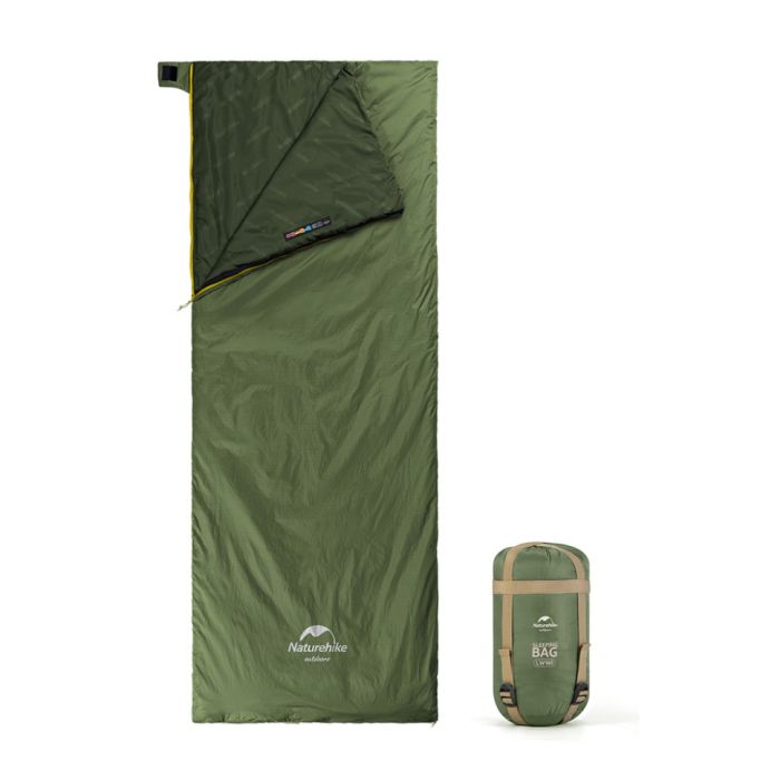 Спальний мішок Naturehike LW180 Mini NH21MSD04, лівий, темно-зелений