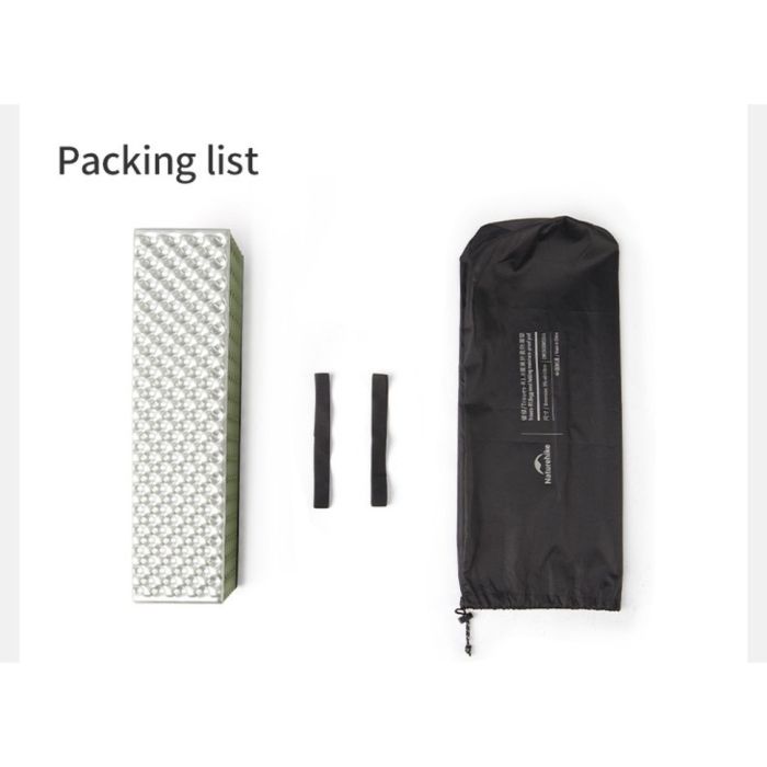 Килимок туристичний складаний двомісний IXPE Naturehike CNK2450WS044 з алюмінієвою плівкою, 200x120x1.8 см, синій