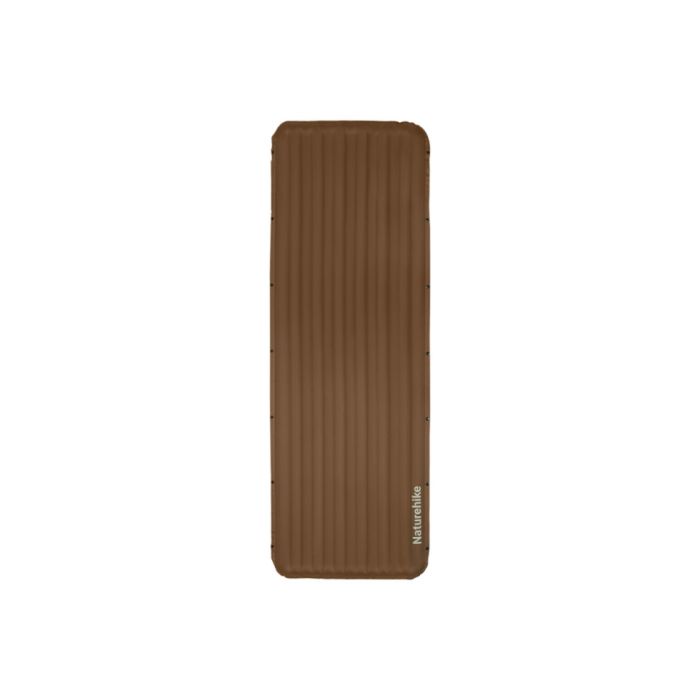 Матрац туристичний надувний одномісний Naturehike CNK2450WS034, 198х68х9.5 см, коричневий, для кемпінгу із мішком для надування