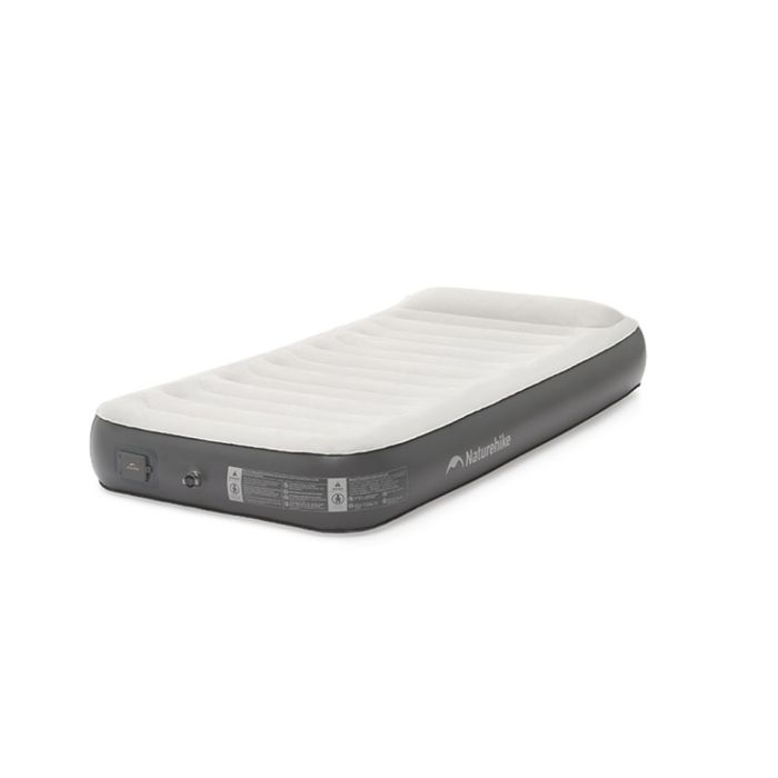 Самонадувний матрац, одномісний, із вбудованою помпою Naturehike CNK2450WS040, 250 мм, сірий