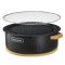 Настільна кругла піч із решіткою гриль Naturehike CNK2550CF010, 36*32.6*12 см, хромоване залізо