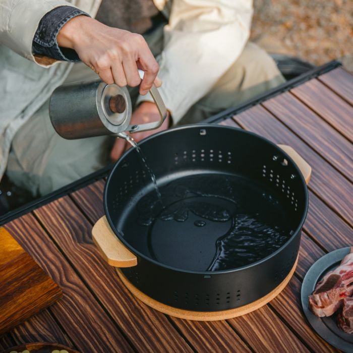 Настільна кругла піч із решіткою гриль Naturehike CNK2550CF010, 36*32.6*12 см, хромоване залізо
