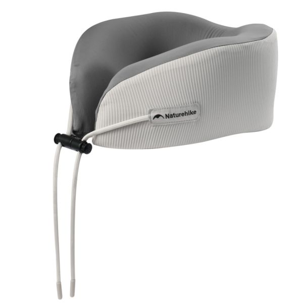 Подушка бавовняна для шиї, з пам'яттю Naturehike CNK2450WS019, сіра