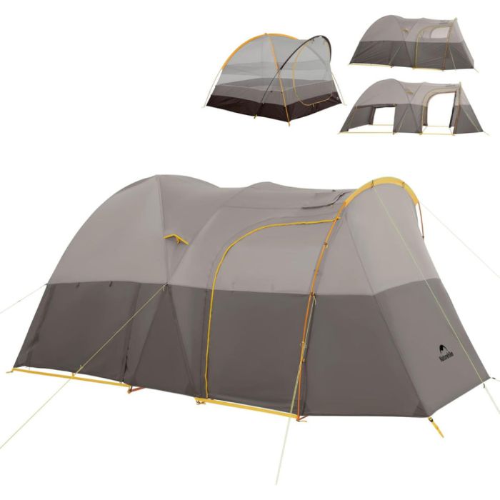 Намет шестимісний Naturehike, KOTA 6, CNK2450WS031, 75D, світло-коричневий