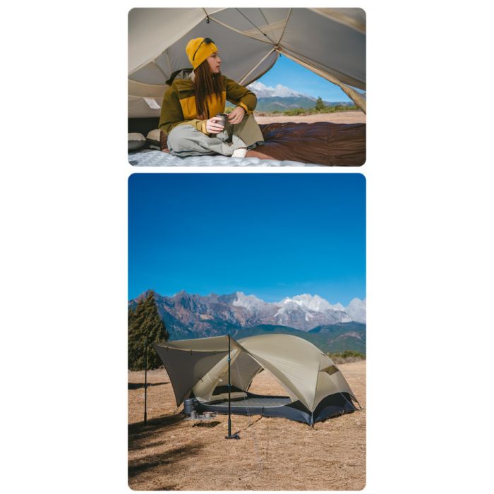 Намет надлегкий двомісний Naturehike Mongar CNK2550WS016, 15D, сiрий