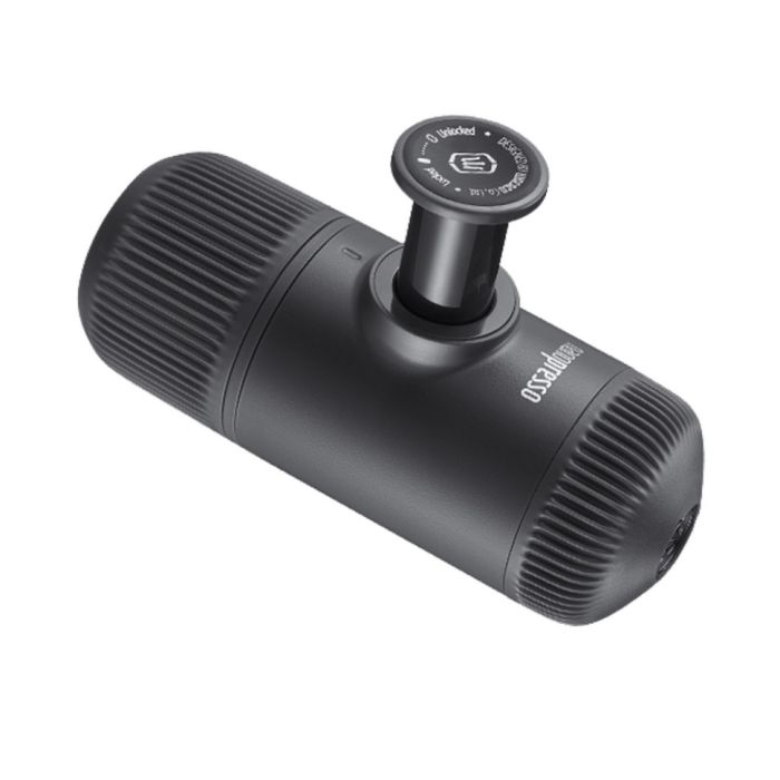 Портативна еспресо-кавоварка Wacaco Nanopresso сіра з чохлом, механічна, для меленої кави
