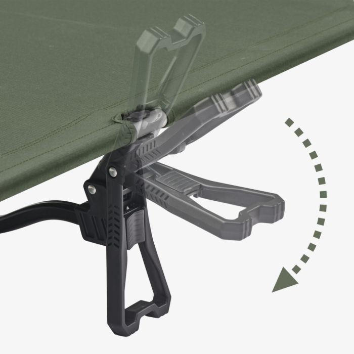Ліжко складане Naturehike XJC08 CNK2550WS020, поліестер, алюміній, чорний