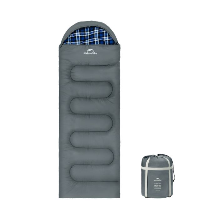 Спальний мішок з капюшоном Naturehike Clear Sky HL500 CNK2450WS042, сірий