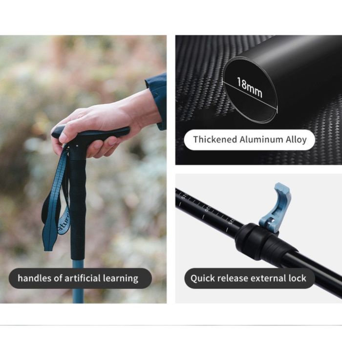 Трекінгова палиця Naturehike CNK2550DS012, 61-125 см, синя