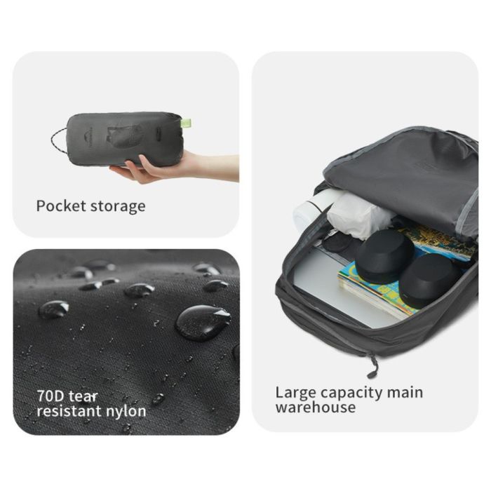 Рюкзак компактний Naturehike CNK2450XB026, 20 л, сірий