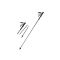 Трекінгова палиця Naturehike CNK2450DS017, 35-110 см, чорна