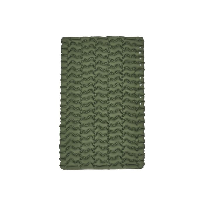 Матрац туристичний надувний двомісний  Naturehike CNK2550WS019, 200х125х6.5 см, зелений, для кемпінгу із мішком для надування