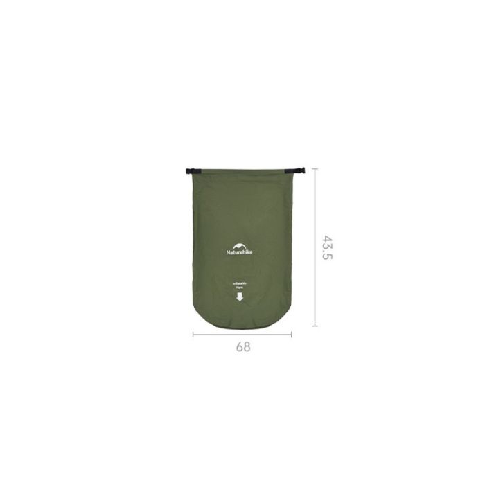 Матрац туристичний надувний двомісний  Naturehike CNK2550WS019, 200х125х6.5 см, зелений, для кемпінгу із мішком для надування